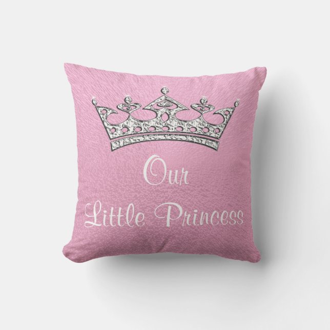 Our Little Princess or Pink Personalized Pillow (Front)