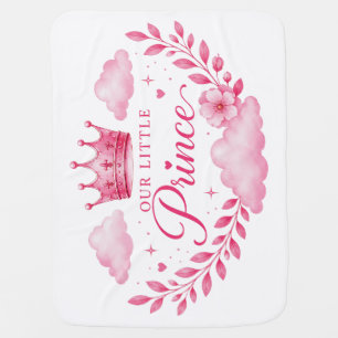 Our Little Princess Pink Crown Baby Girl Blanket