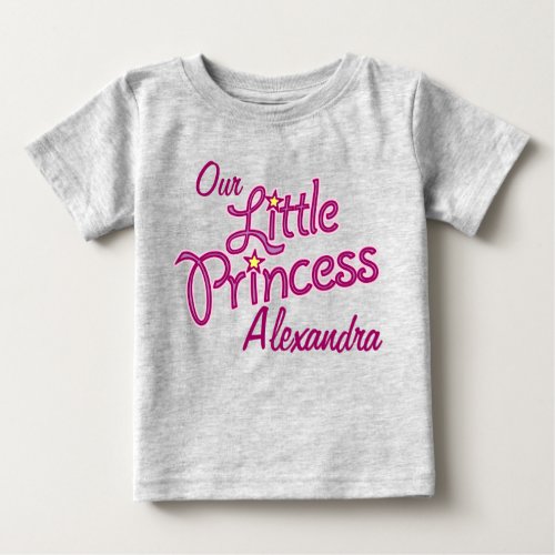 Our little Princess pink graphic art Baby T_Shirt