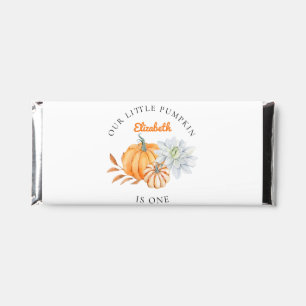 Our Little Pumpkin 1st Birthday Elegant Fall Cute Hershey Bar Favors