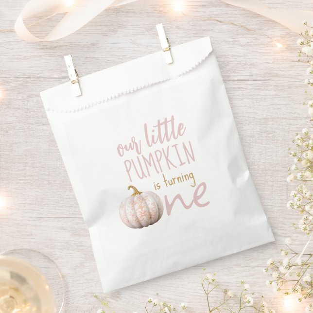 Our Little Pumpkin 1st Birthday Favor Bag (Clipped)