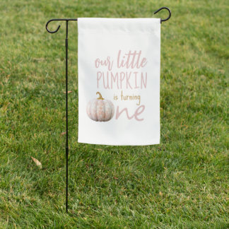 Our Little Pumpkin 1st Birthday  Garden Flag