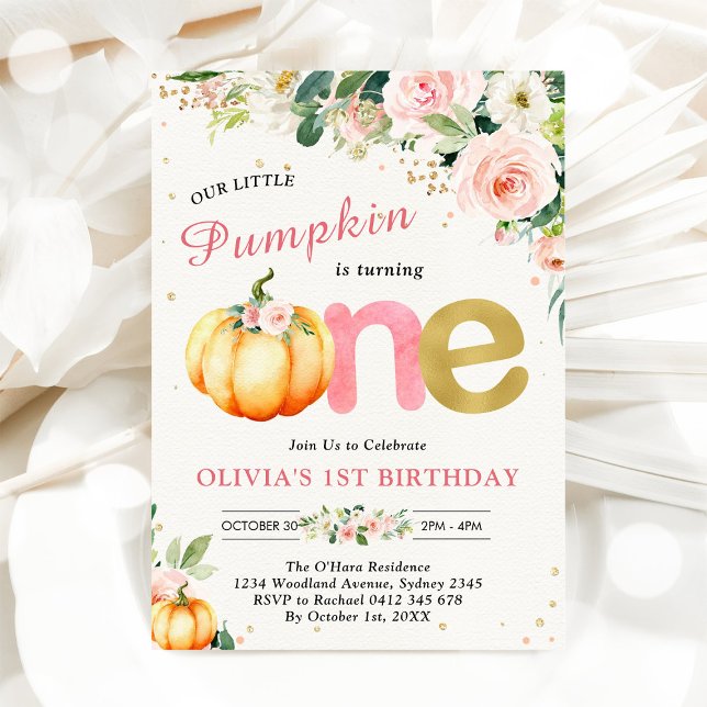 Our Little Pumpkin 1st Birthday Invitation (Creator Uploaded)