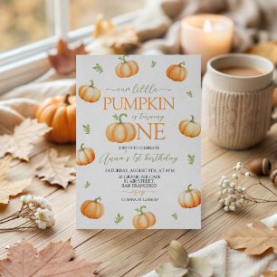 Our Little Pumpkin 1st Birthday Invite
