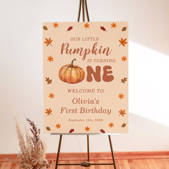 Our Little Pumpkin 1st Birthday Welcome Foam Board (Creator Uploaded)