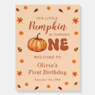 Our Little Pumpkin 1st Birthday Welcome Foam Board