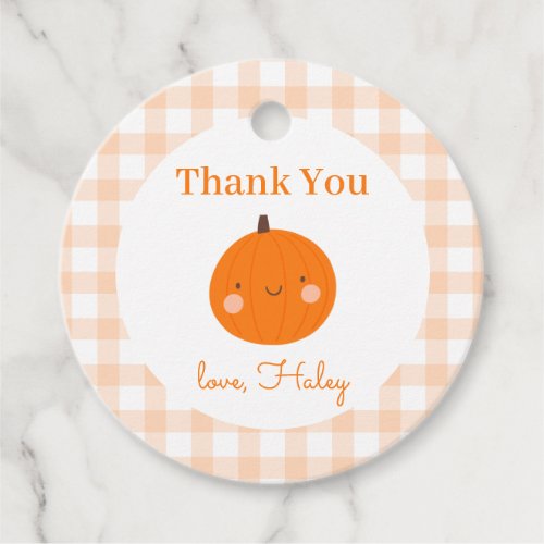 Our Little Pumpkin 1st Orange Fall First Birthday Favor Tags