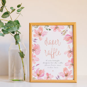 Our Little Pumpkin Baby Shower Diaper Raffle Sign