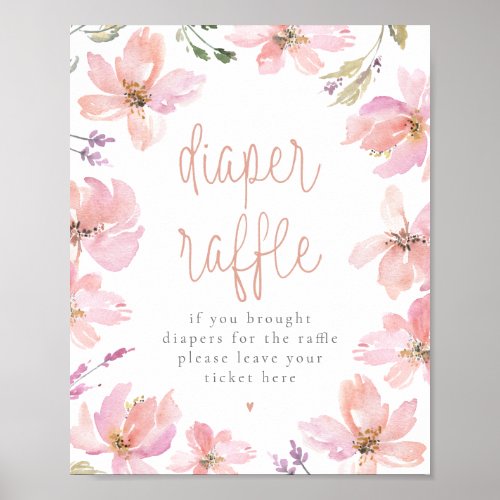 Our Little Pumpkin Baby Shower Diaper Raffle Sign