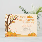 Our Little Pumpkin BABY SHOWER Invitation (Standing Front)