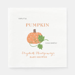 Our Little Pumpkin Baby Shower Invitation Napkins