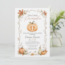 Our Little Pumpkin Baby Shower Invite
