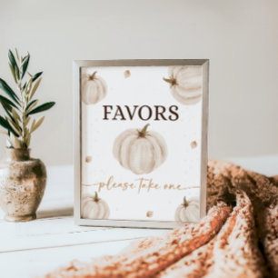 Our Little Pumpkin Birthday Favors Sign