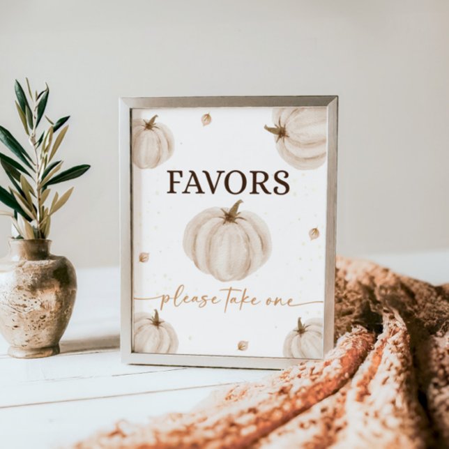 Our Little Pumpkin Birthday Favors Sign (Creator Uploaded)