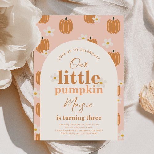Our Little Pumpkin Birthday Invitation