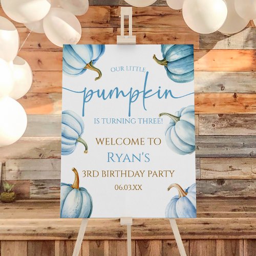 Our Little Pumpkin Birthday Party Welcome Sign