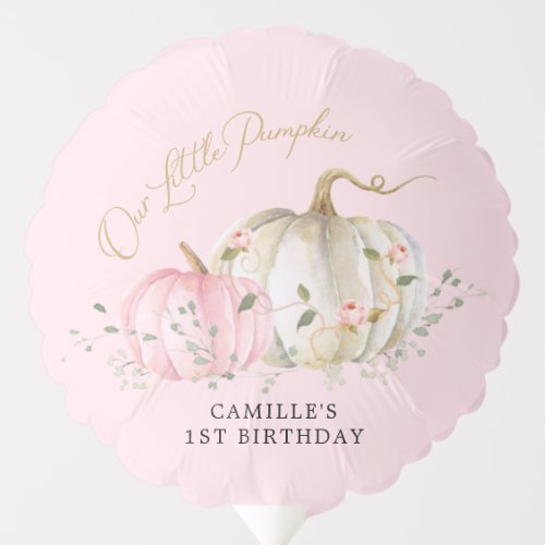 Our Little Pumpkin Birthday Personalized Balloon