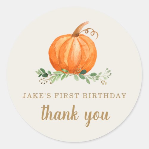 Our Little Pumpkin Birthday Sticker