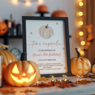Our Little Pumpkin Birthday Time Capsule Sign