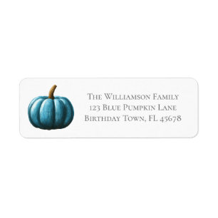 Our Little Pumpkin Blue Return Address Label
