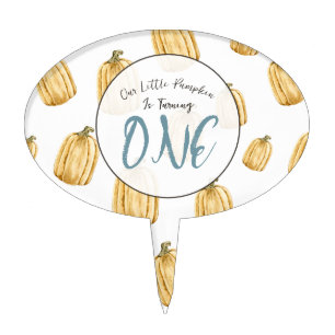 Our Little Pumpkin Boys Fall Birthday Party  Cake Topper