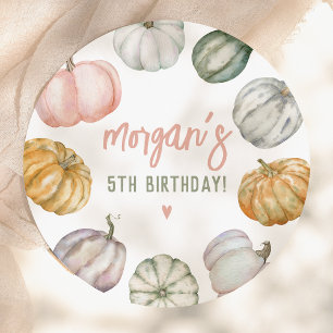 Our Little Pumpkin Cute Fall Birthday Party Paper Plates