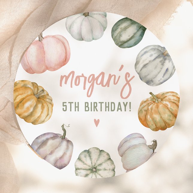 Our Little Pumpkin Cute Fall Birthday Party Paper Plates (Creator Uploaded)