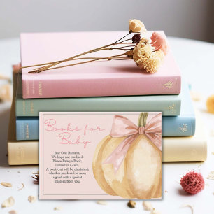 Our Little Pumpkin Fall Baby Shower Book Instead Enclosure Card