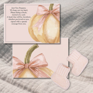 Our Little Pumpkin Fall Baby Shower Book Instead Enclosure Card