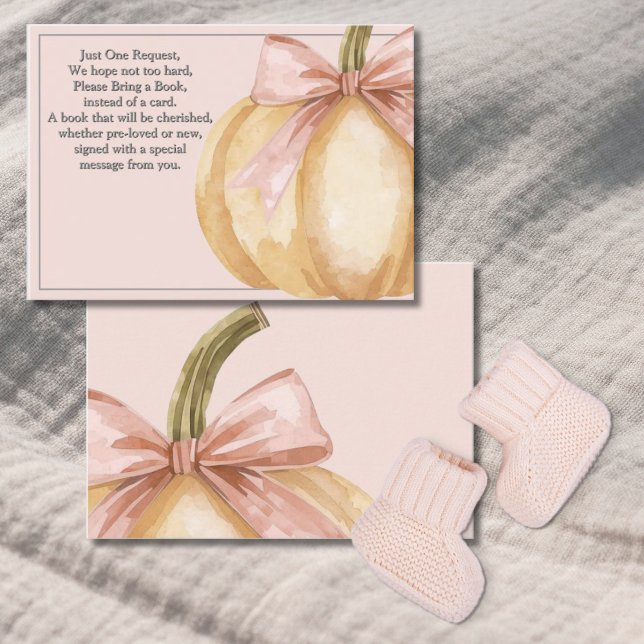 Our Little Pumpkin Fall Baby Shower Book Instead Enclosure Card (Creator Uploaded)