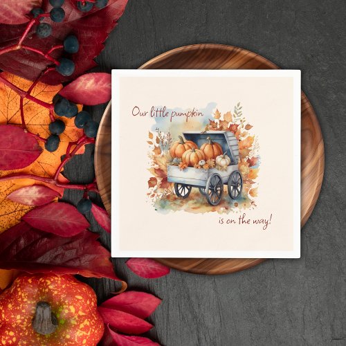 Our Little Pumpkin Fall Baby Shower Gender Neutral Napkins