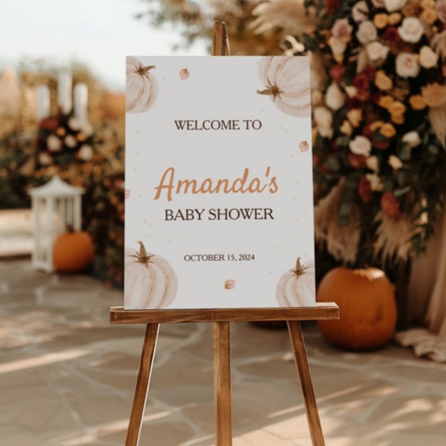 Our Little Pumpkin Fall Baby Shower Welcome Sign (Creator Uploaded)