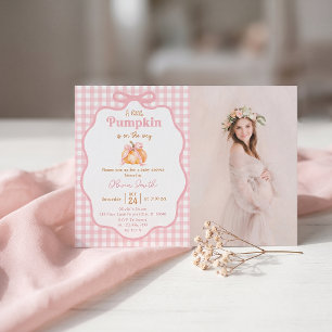 Our Little Pumpkin Girl 1st Birthday Invitation