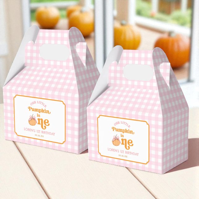 Our Little Pumpkin Girl 1st Birthday Party Favor Boxes (Creator Uploaded)