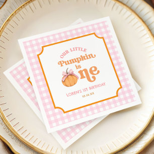 Our Little Pumpkin Girl 1st Birthday Party Napkins