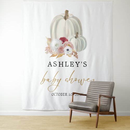 Our Little Pumpkin Girl Baby Shower  Tapestry