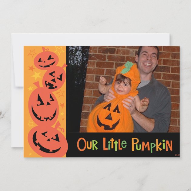 Our Little Pumpkin Halloween Photo Card