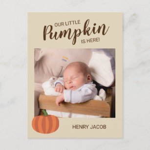 Fall best sale birth announcement