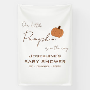 Our Little Pumpkin Is On The Way Baby Shower Banner
