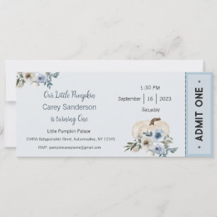 Our Little Pumpkin is One Invitation, 1st Birthday Invitation