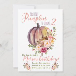Our little Pumpkin is turning Birthday Invitation 