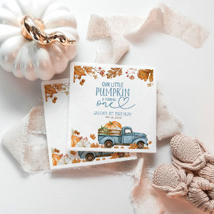 Our Little Pumpkin Is Turning One 1st Birthday Napkins