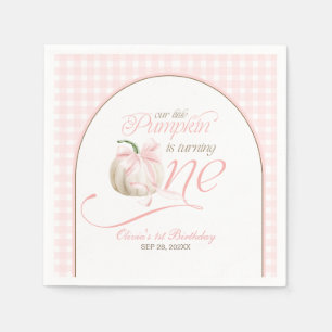 Our Little Pumpkin Is Turning One Arch Napkins
