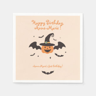 Our Little Pumpkin is turning one Birthday Napkins