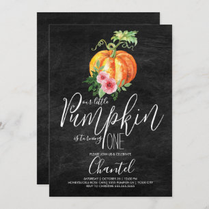 Our Little Pumpkin Is Turning One Invitation