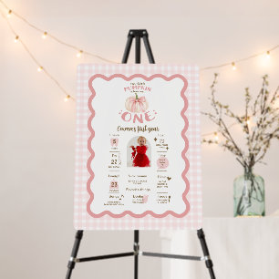 Our Little Pumpkin Is Turning One Milestone Stats Foam Board