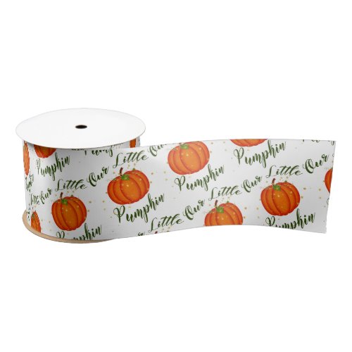 Our Little Pumpkin Little Girls Birthday Satin Ribbon