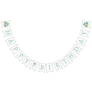 Our Little Pumpkin Mint/Pink Birthday Party Bunting Flags
