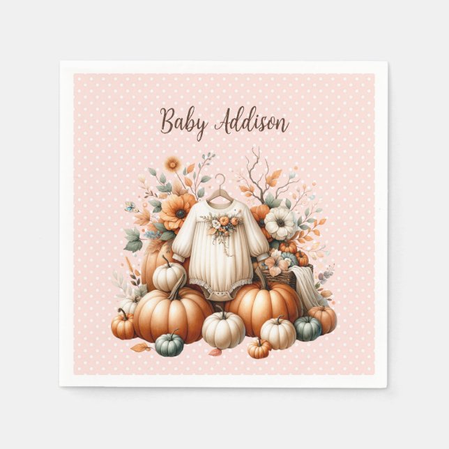 Our Little Pumpkin Napkins (Front)