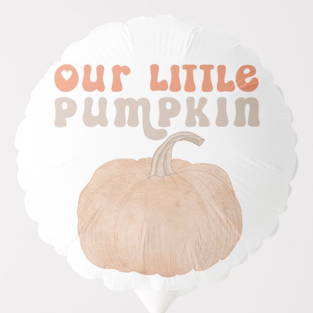Our Little Pumpkin Neutral Baby Shower Balloon (Front)